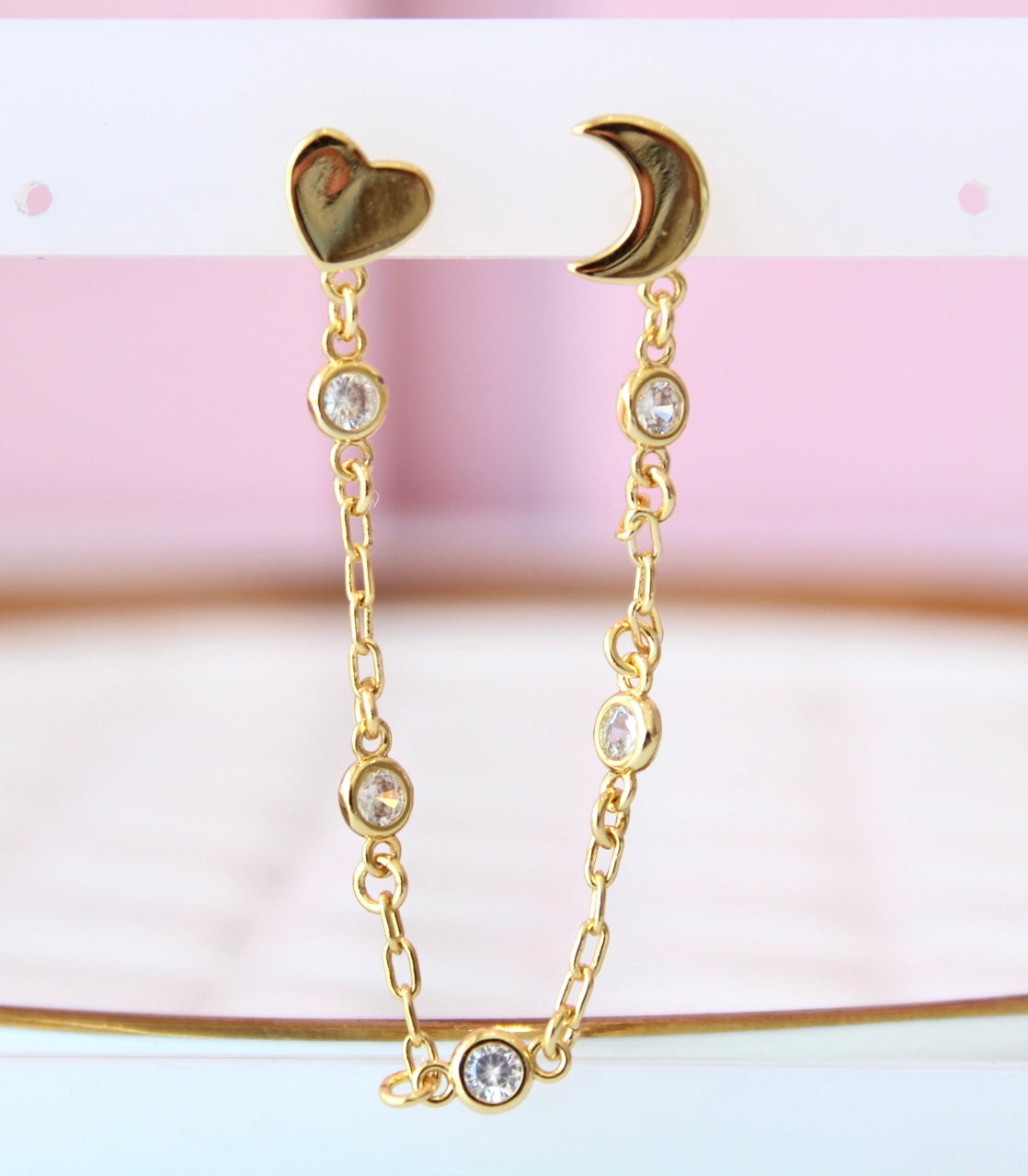 Piercing corazón luna