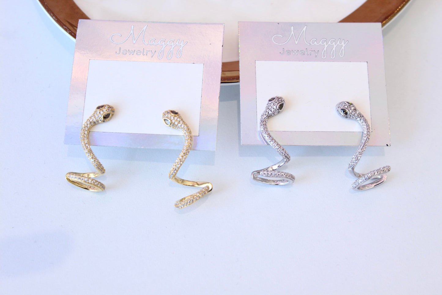 Aretes de víbora con EARCUFF