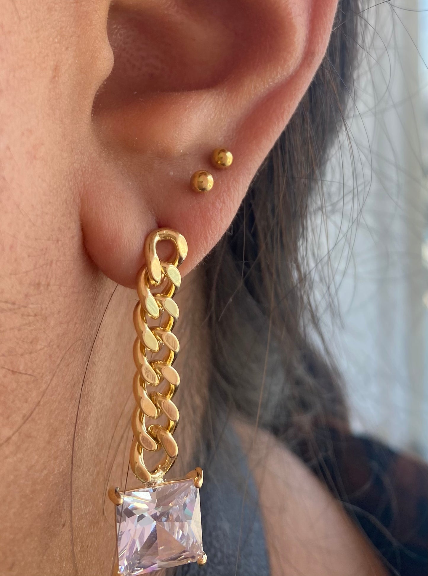 Aretes de cadena